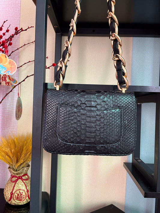 BOLSA CHANEL 2.55 PYTHON FLAP BAG AS3214