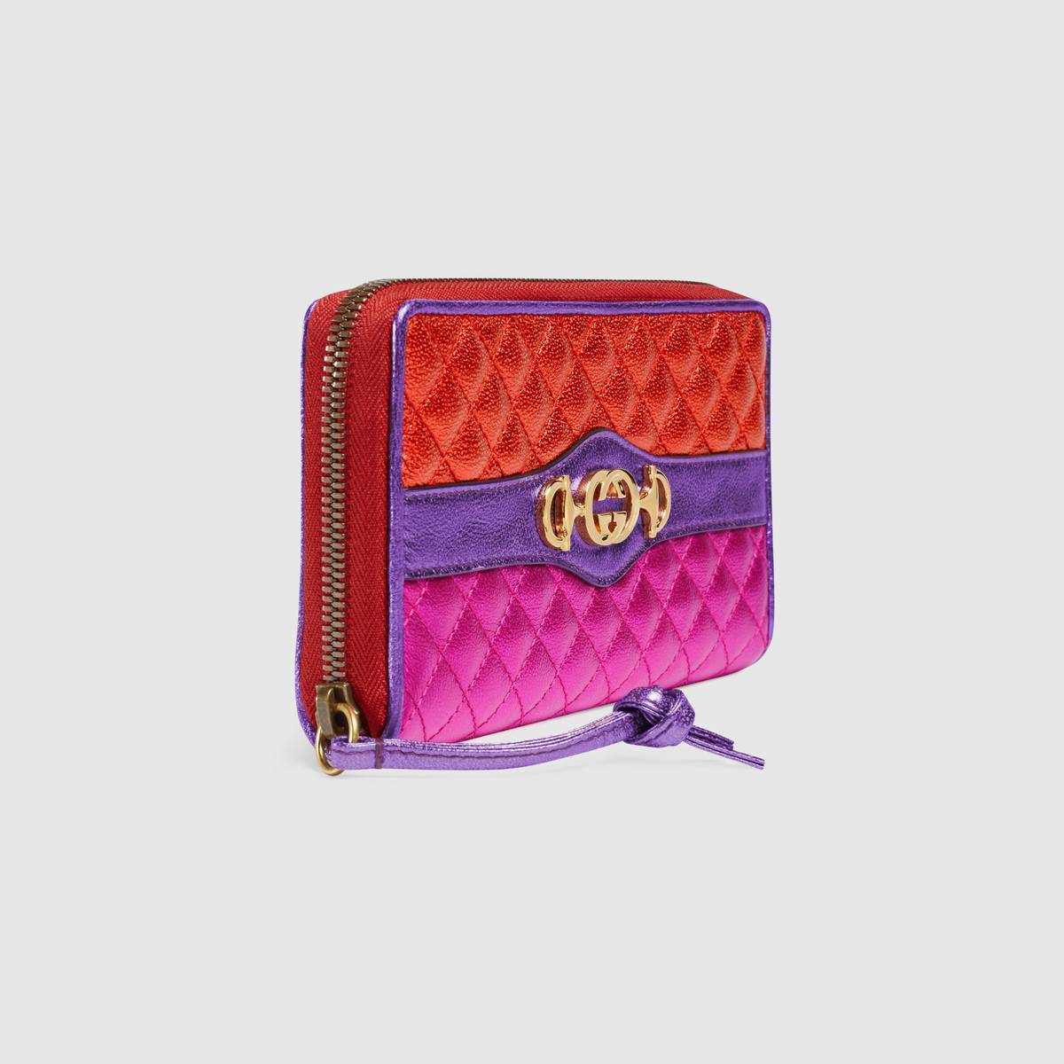 ラミネートレザー ジップアラウンドウォレット