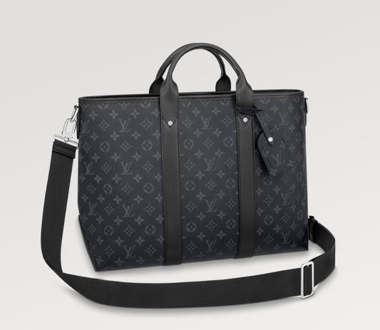 LOUIS VUITTON 機能的 ヴィトン トートバッグ ウィークエンド 白 黒 ビジネス M30919 M30937