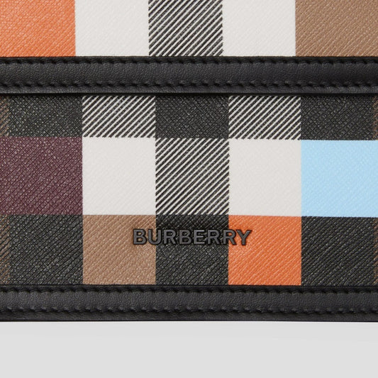 新作【BURBERRY】バーバリー チェック レザーショルダーバッグ
