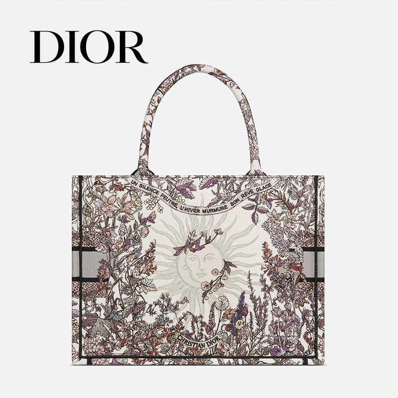 DIOR-刺繍入りトートバッグ(ミディアム)(36 x 27.5 x 16.5 cm)