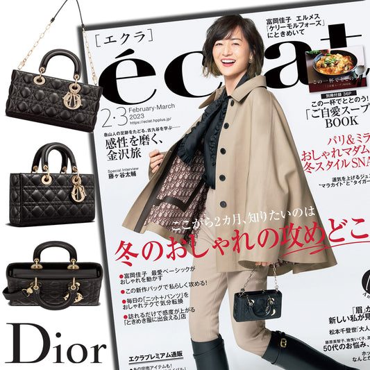 スターと同じバッグが欲しい?佐藤晴美さん、富岡佳子さん愛用している同項 のLADY D-JOY ミディアムバッグ!雑誌掲載で大人気!