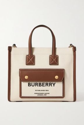 【BURBERRU】確保済★Burberry★Freyaキャンバス&レザーミニバッグ【バッグ】