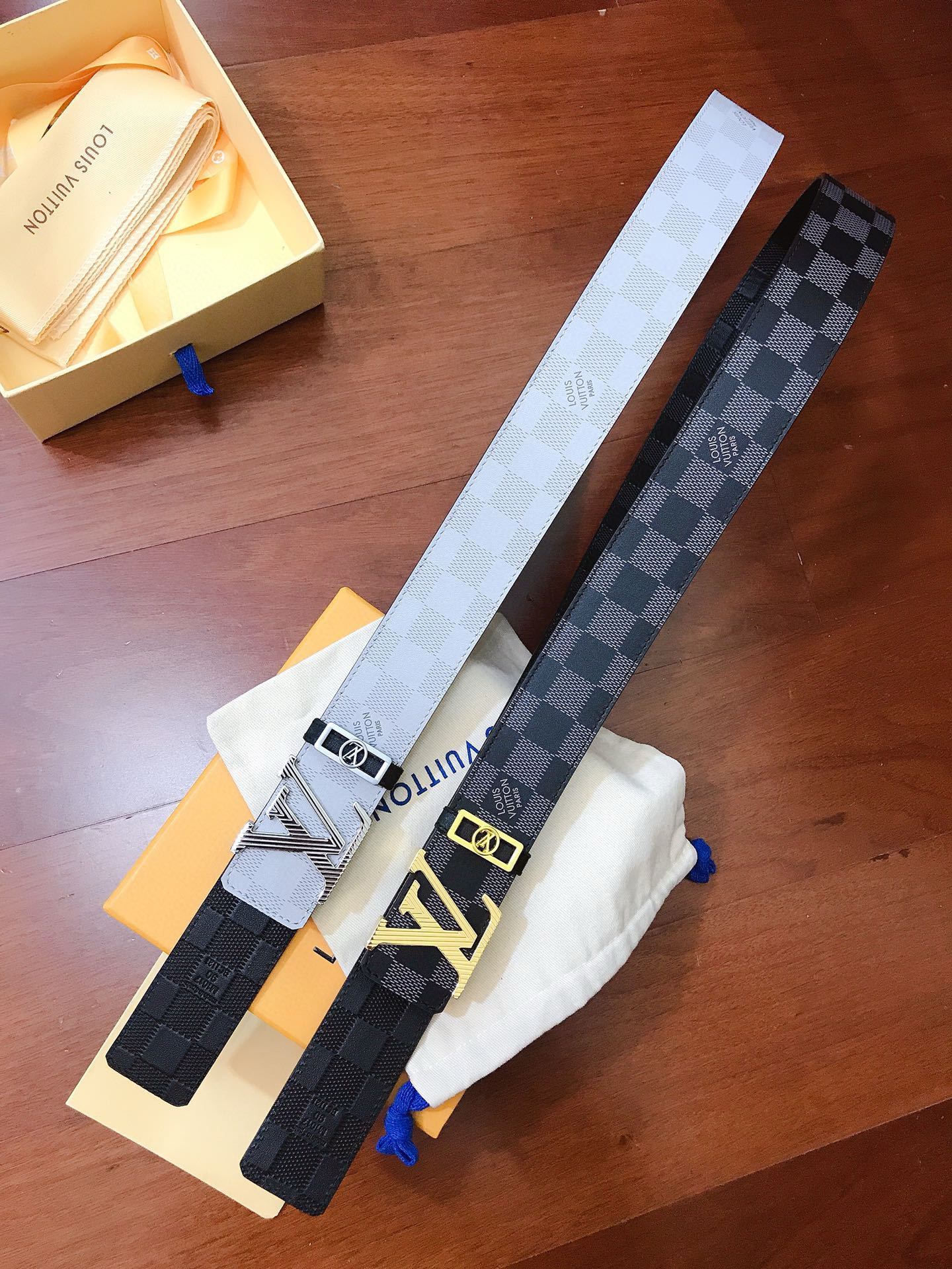 Louis Vuitton ソフトレザーシリーズ シルクスクリーン市松模様