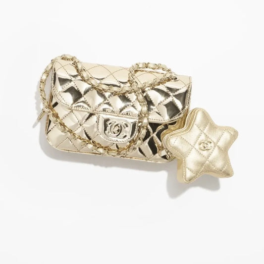 2024 CRUISE CHANEL ミニフラップバッグ&スターコインケース付