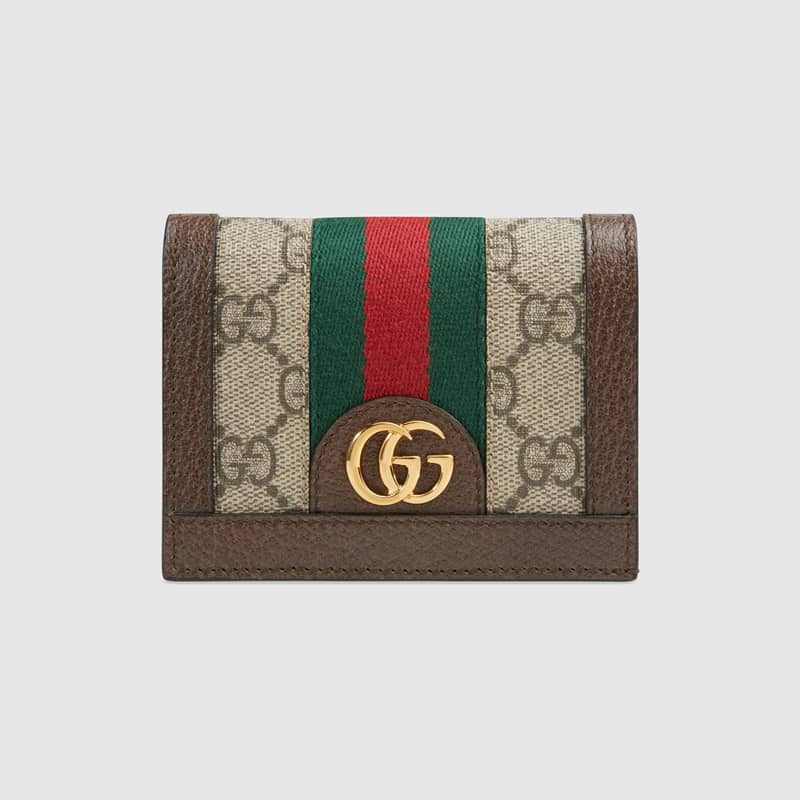 【GUCCI】(グッチ) オフィディア GG カードケース 財布コンパクトウォレット ブラウン
