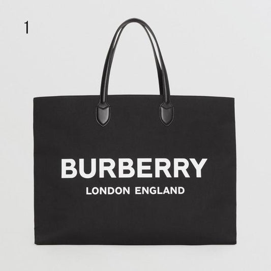 【BURBERRY】VIP価格で関送込★ロゴデティールキャンバス トート