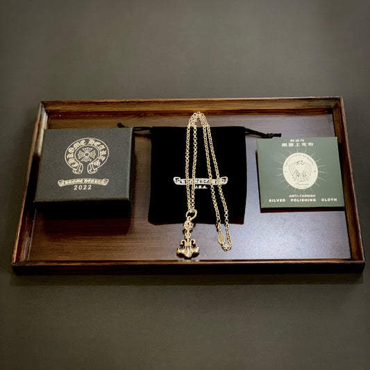 【クロムハーツ ネックレス ペンダント】CHROME HEARTS 1ボールBSフレアチャーム ペンダント【チェーン付】 ネックレス