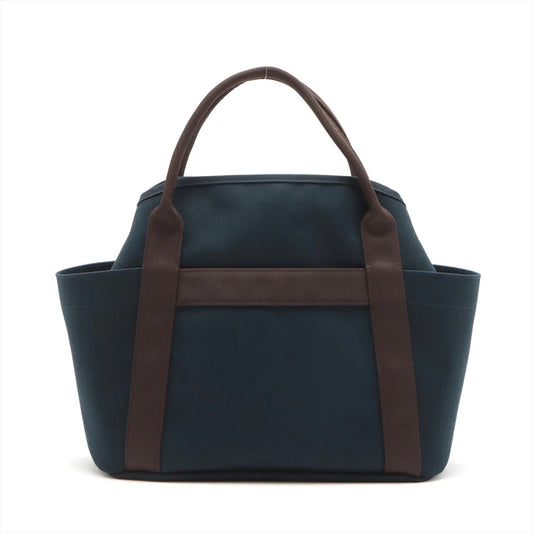 エルメス サックドパンサージュグルーム キャンバス ネイビー シルバー金具