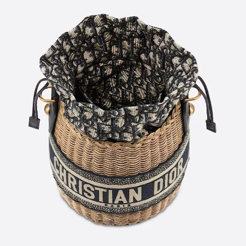 【DIOR】WICKER オブリーク ジャカード バケットバッグ