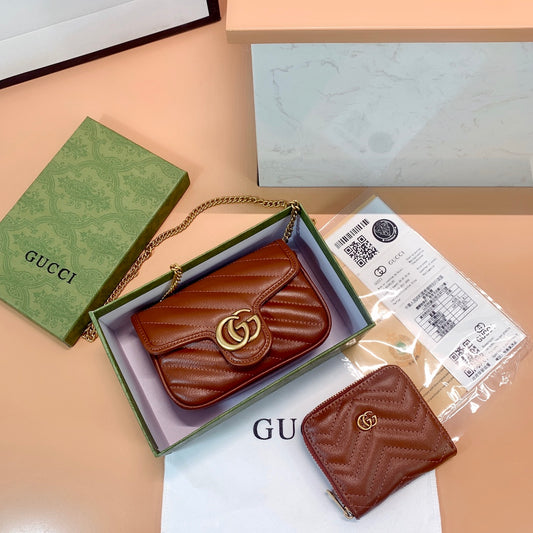 【GUCCI】ミニチェーンバッグ 476433 キャラメルクラシック