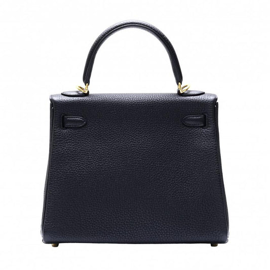 エルメス HERMES ケリー 25 トゴ ブラック イエローゴールド金具 U刻印