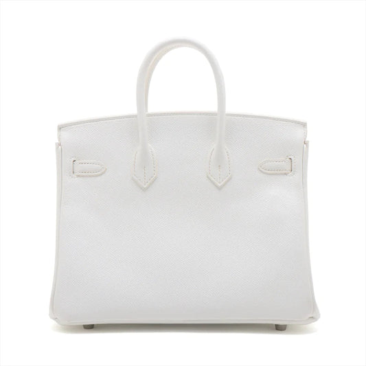 エルメス バーキン25 ヴォーエプソン ホワイト シルバー金具