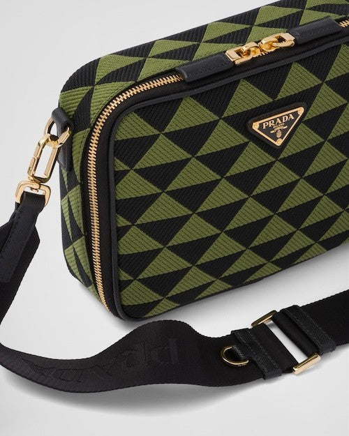 ★PRADA直営店★エンブロイダリー ファブリックバッグ