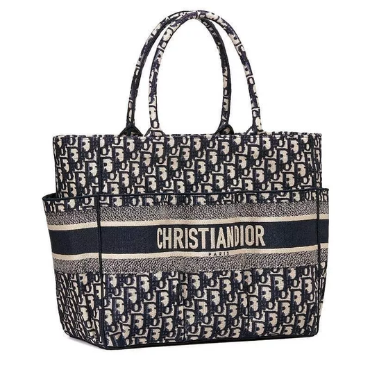 【DIOR】OBLIQUE ブルーキャンバスキャサリントート