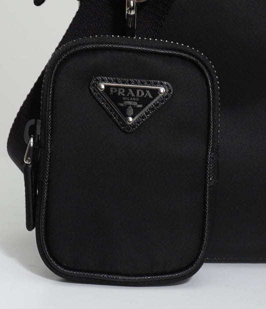PRADA ☆ナイロンxサフィアーノレザー クロスボディバッグ