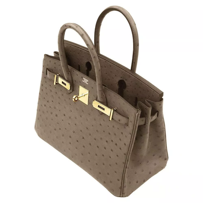 【HERMES】エルメス バーキン 30cm オーストリッチ ゴールド金具