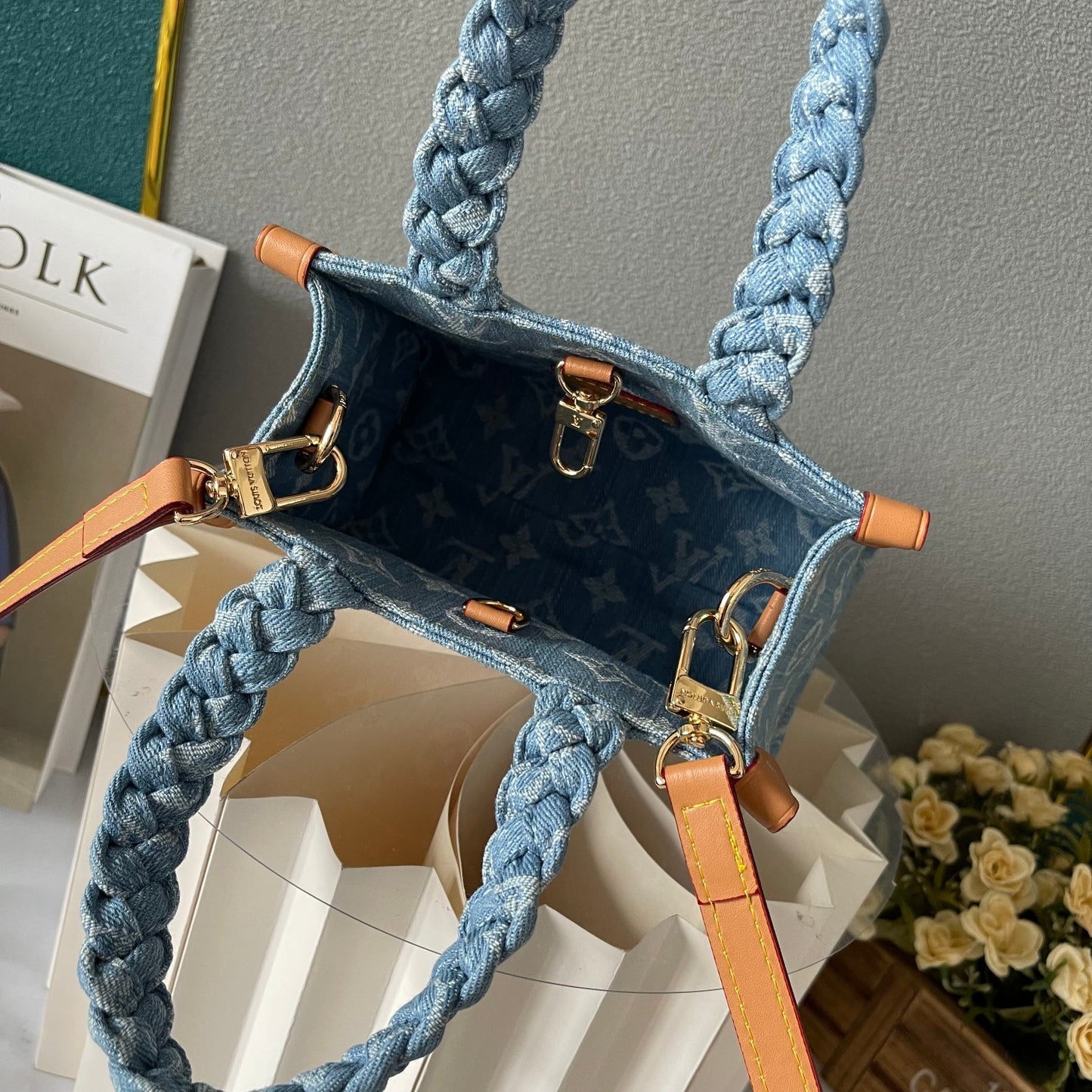 LouisVuitton ブルーデニムデニムスクエアバッグシリーズ M46993 M47054