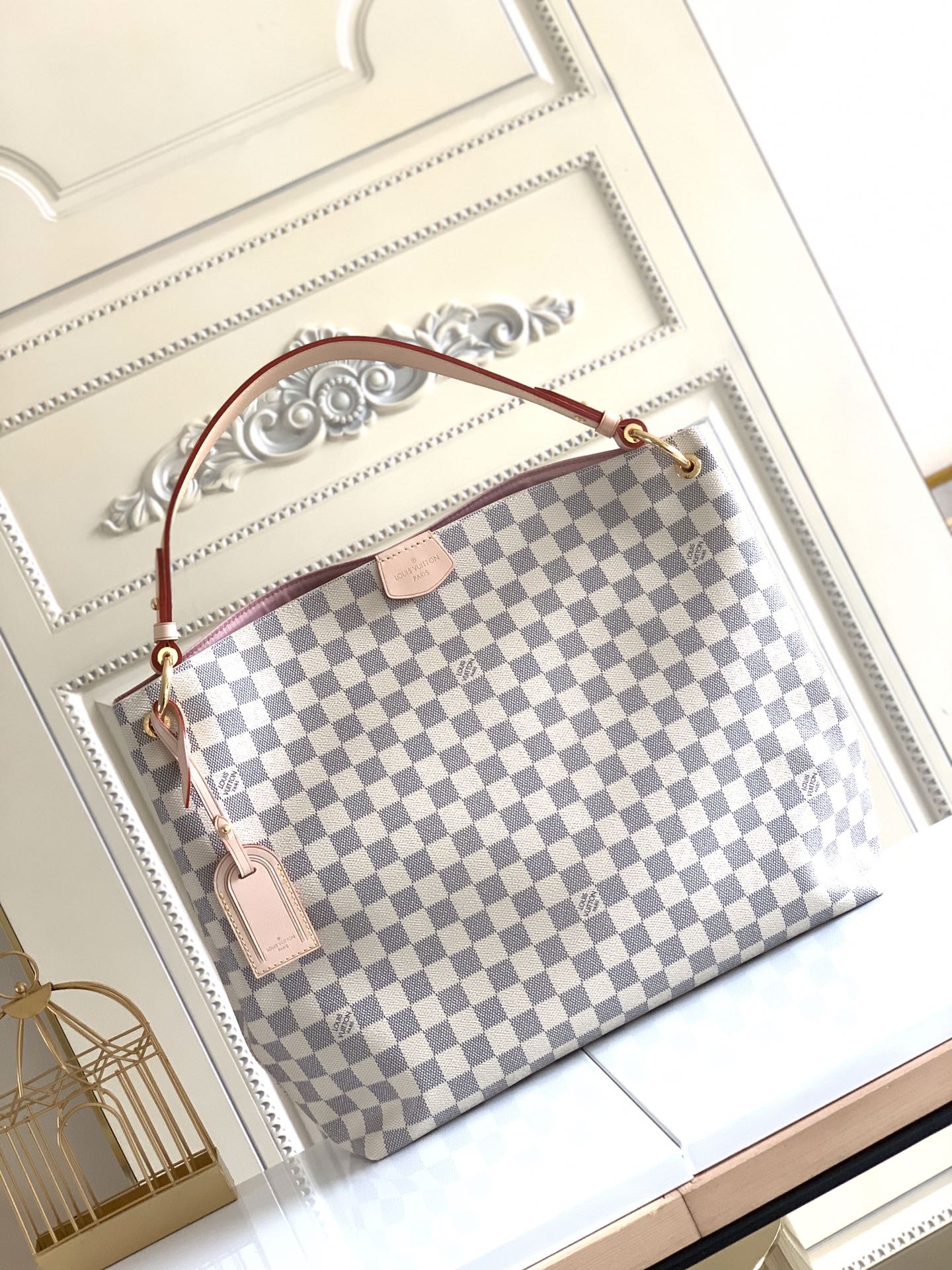 【Louis Vuitton】ヴィトン財布に合うトートバッグモノグラムダミエグレースフルPM【バッグ】