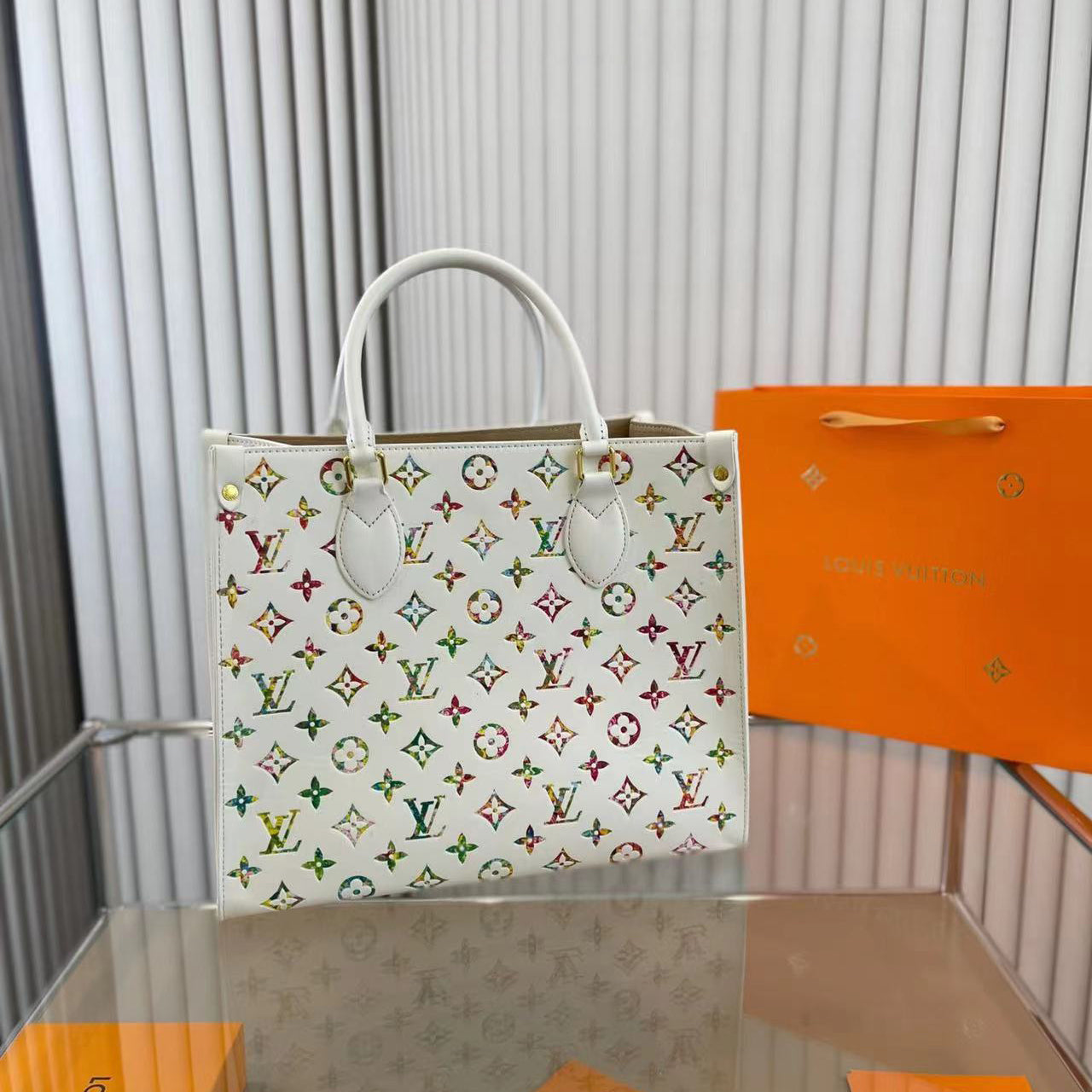 L&v カラフルなパターン ハンドバッグ ショッピングバッグ【50%オフ 送料無料】