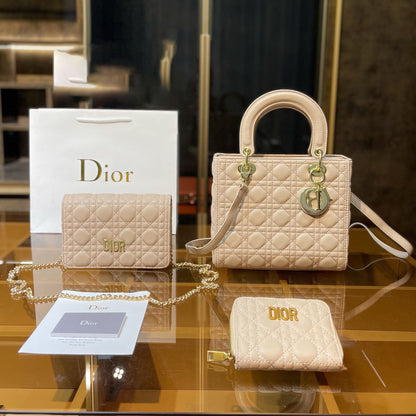 【ディオール国内配送】LADY DIOR マイクロバッグ【最短発送！】3点セット お得