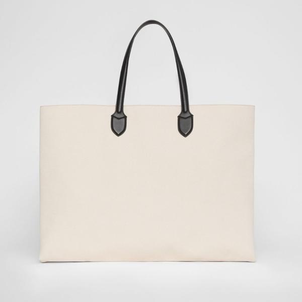 【BURBERRY】VIP価格で関送込★ロゴデティールキャンバス トート