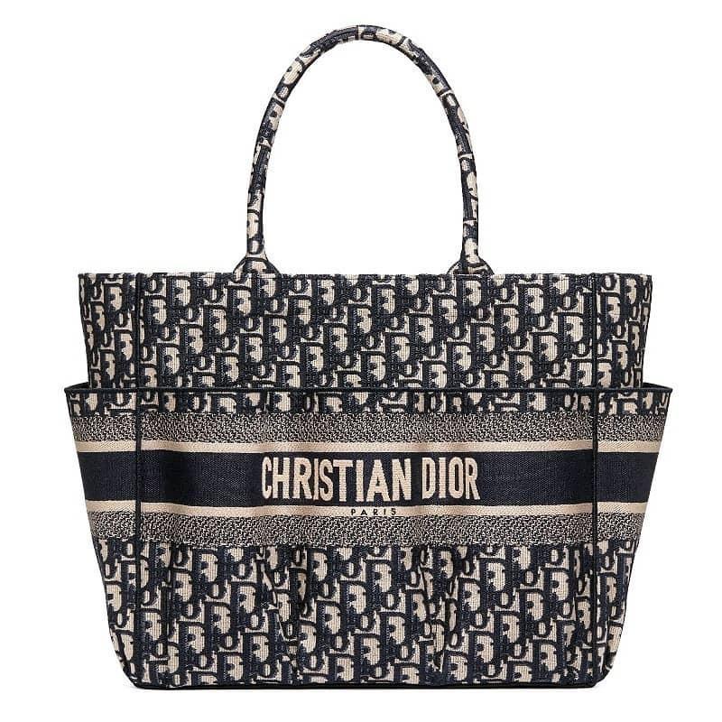 【DIOR】OBLIQUE ブルーキャンバスキャサリントート