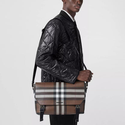【BURBERRY】バーバリー チェック ラージメッセンジャーバッグ