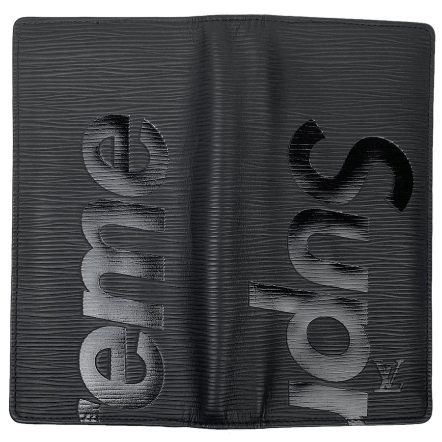 ルイヴィトン LOUIS VUITTON ポルトフォイユ ブラザ 札入れ 小銭入れ 二つ折り シュプリーム SUPREME 長財布 エピ ノワール(ブラック) M67721