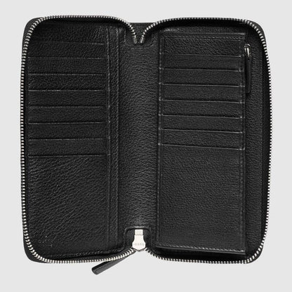 GUCCI ストライプ レザー ジップアラウンドウォレット