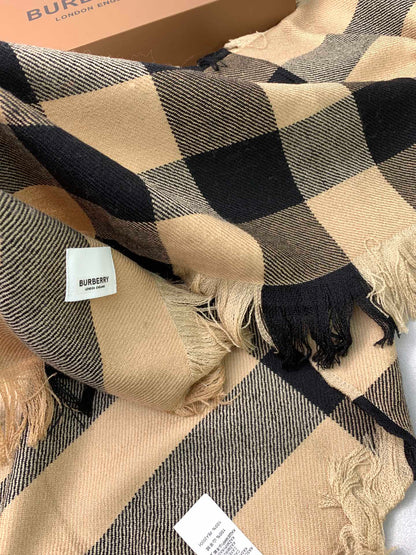 【2024】【BURBERRY バーバリー】オートクチュール ファッション トランジショナル カラー ロング ビアード スカーフ35*240CM