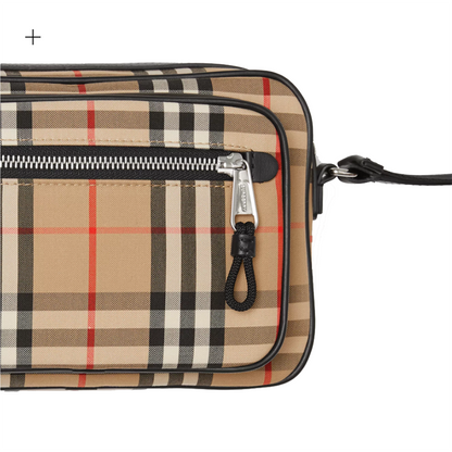 【Burberry】チェック キャンバス メッセンジャー