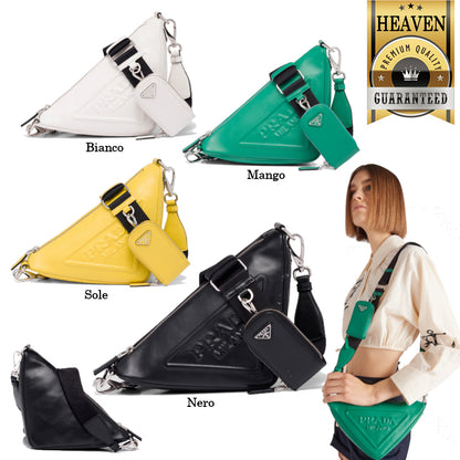 累積売上第１位☆新作☆ プラダ PRADA トライアングル レザーショルダーバッグ