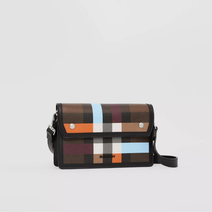 新作【BURBERRY】バーバリー チェック レザーショルダーバッグ