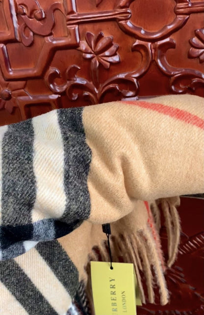 【Burberry】クラシック チェック カシミアスカーフ