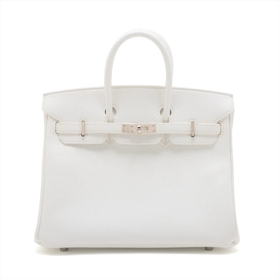 エルメス バーキン25 ヴォーエプソン ホワイト シルバー金具