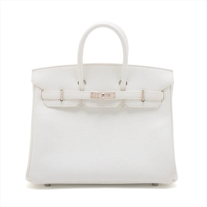 エルメス バーキン25 ヴォーエプソン ホワイト シルバー金具
