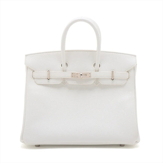 エルメス バーキン25 ヴォーエプソン ホワイト シルバー金具