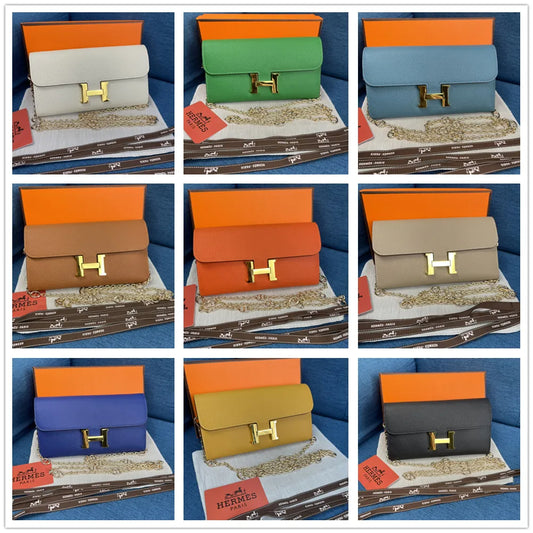 HERMÈS ショルダー & 長財布 11カラー 22X11CM