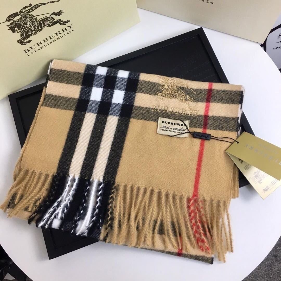 【Burberry】クラシック チェック カシミアスカーフ