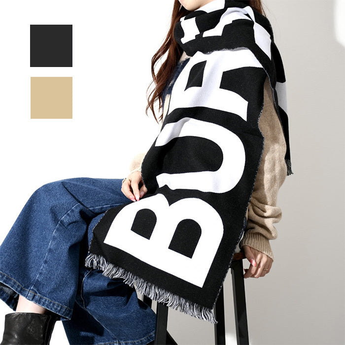 BURBERRY ロゴウールジャガードマフラー 190*35cm