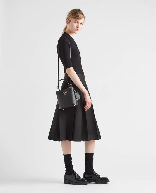 PRADAパニエ サフィアーノレザー スモールバッグ