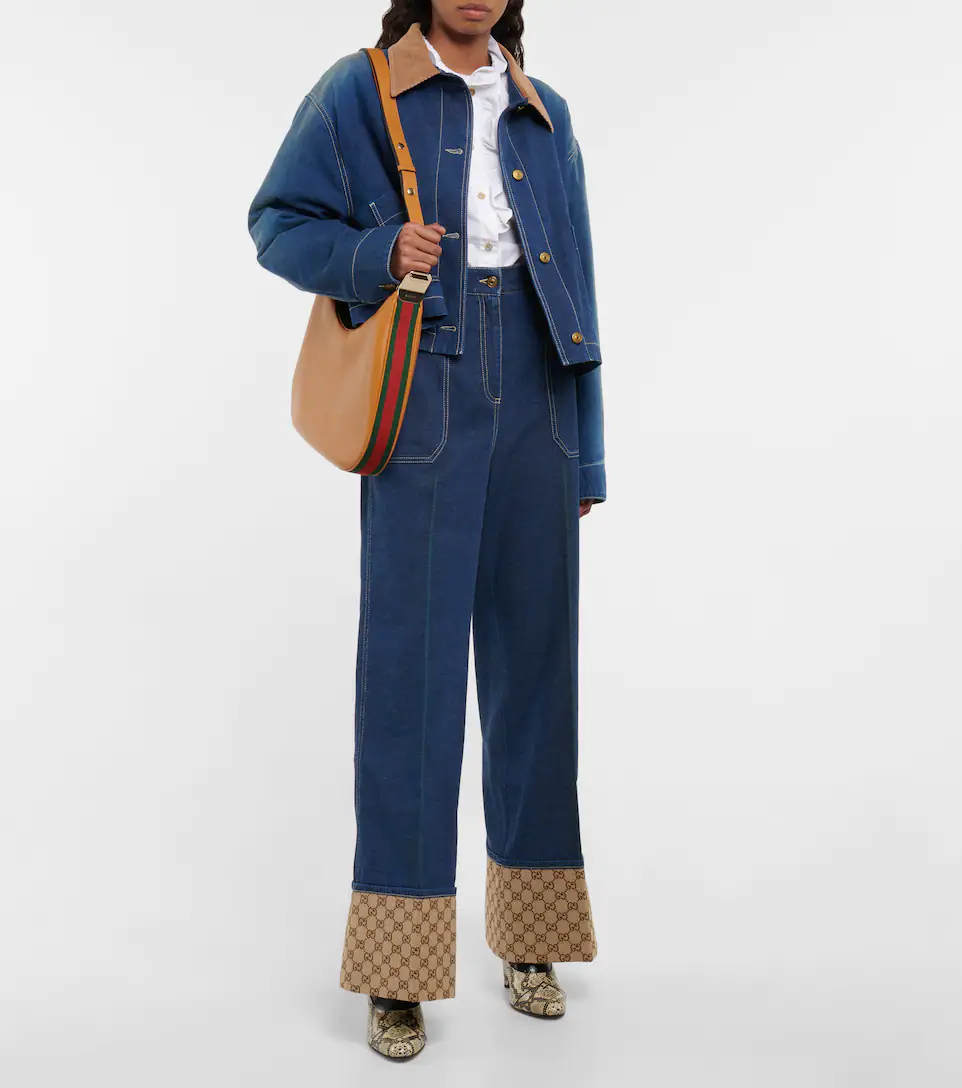 新品ラック GUCCI Attache Lサイズレザーショルダーバッグ