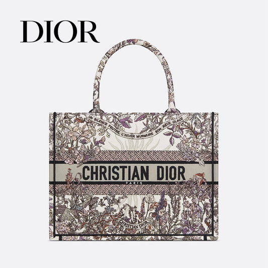 DIOR-刺繍入りトートバッグ(ミディアム)(36 x 27.5 x 16.5 cm)