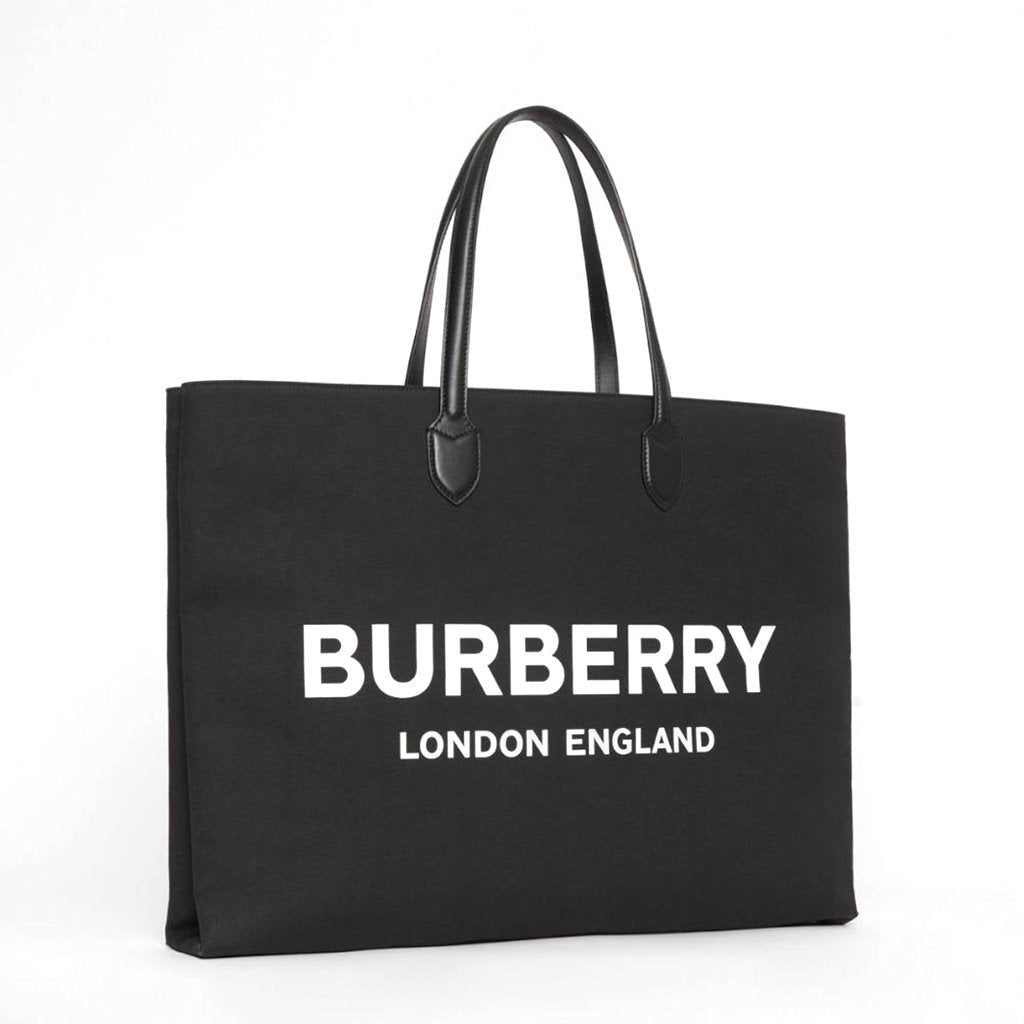 【Burberry】ロゴデティールキャンバス トート