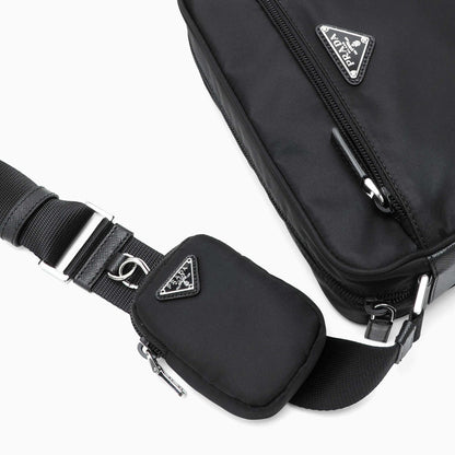 PRADA プラダ RE NYLON ロゴ ミニポーチ付き クロスボディバッグ