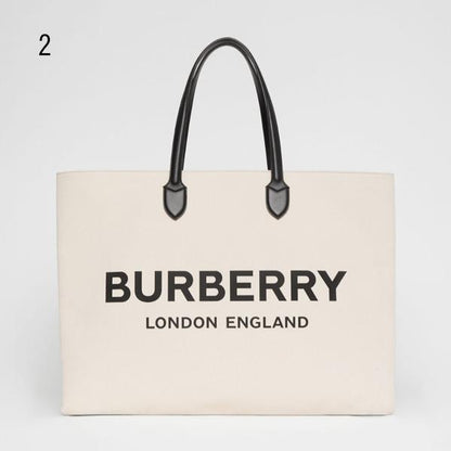 【BURBERRY】VIP価格で関送込★ロゴデティールキャンバス トート