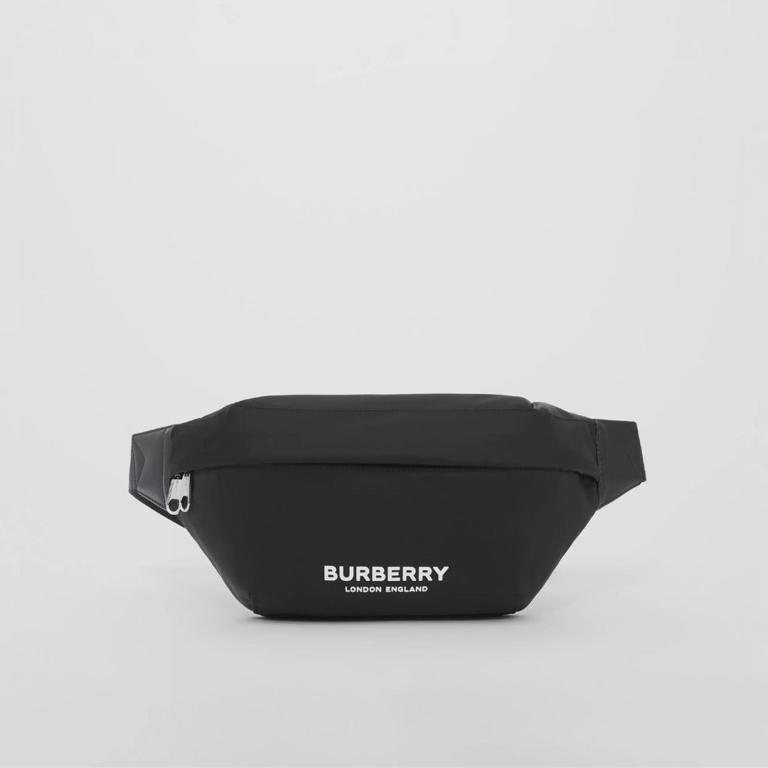 人気【BURBERRY】バーバリー ロゴ ソニー ナイロンバナナバッグ