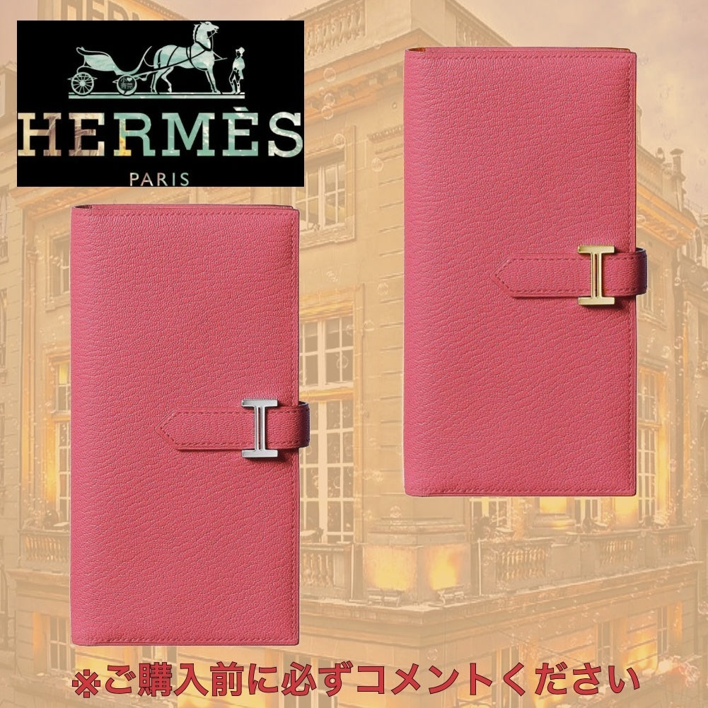 希少 HERMES エルメス べアンロング x 長財布