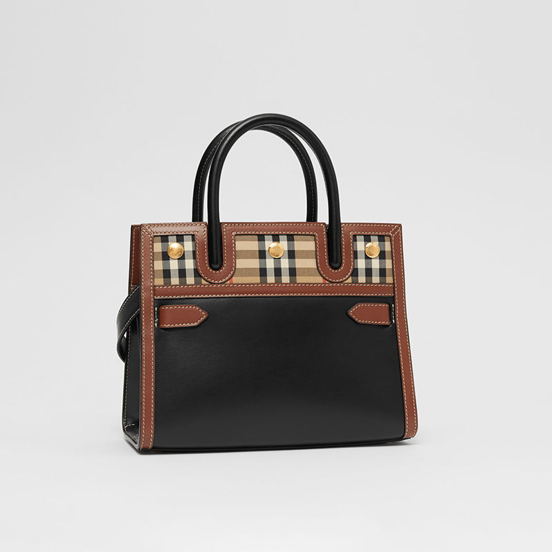 【BURBERRY】ミニ ツーハンドル タイトルバッグ